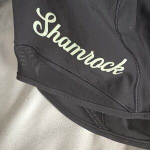 lululemon - NEW! Limited edition-  Black Athletic Shorts  'Shamrock' Script
